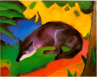 Blau-Schwarzer Fuchs von Franz Marc